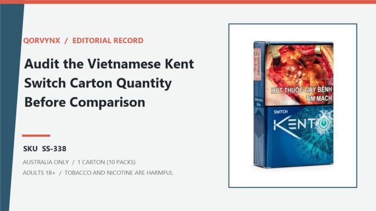 Qorvynx editorial record for Vietnamese Kent Switch - 1 Carton (10 Packs) and SKU SS-338